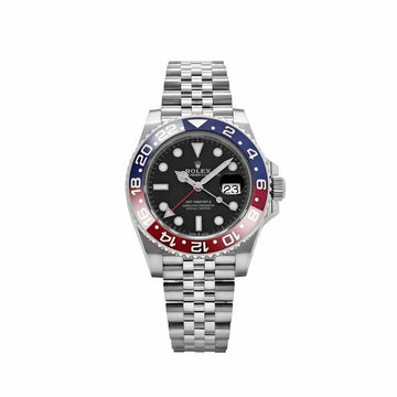 Rolex GMT-Master II Pepsi - lifestyle shot on man's wrist in white shirt