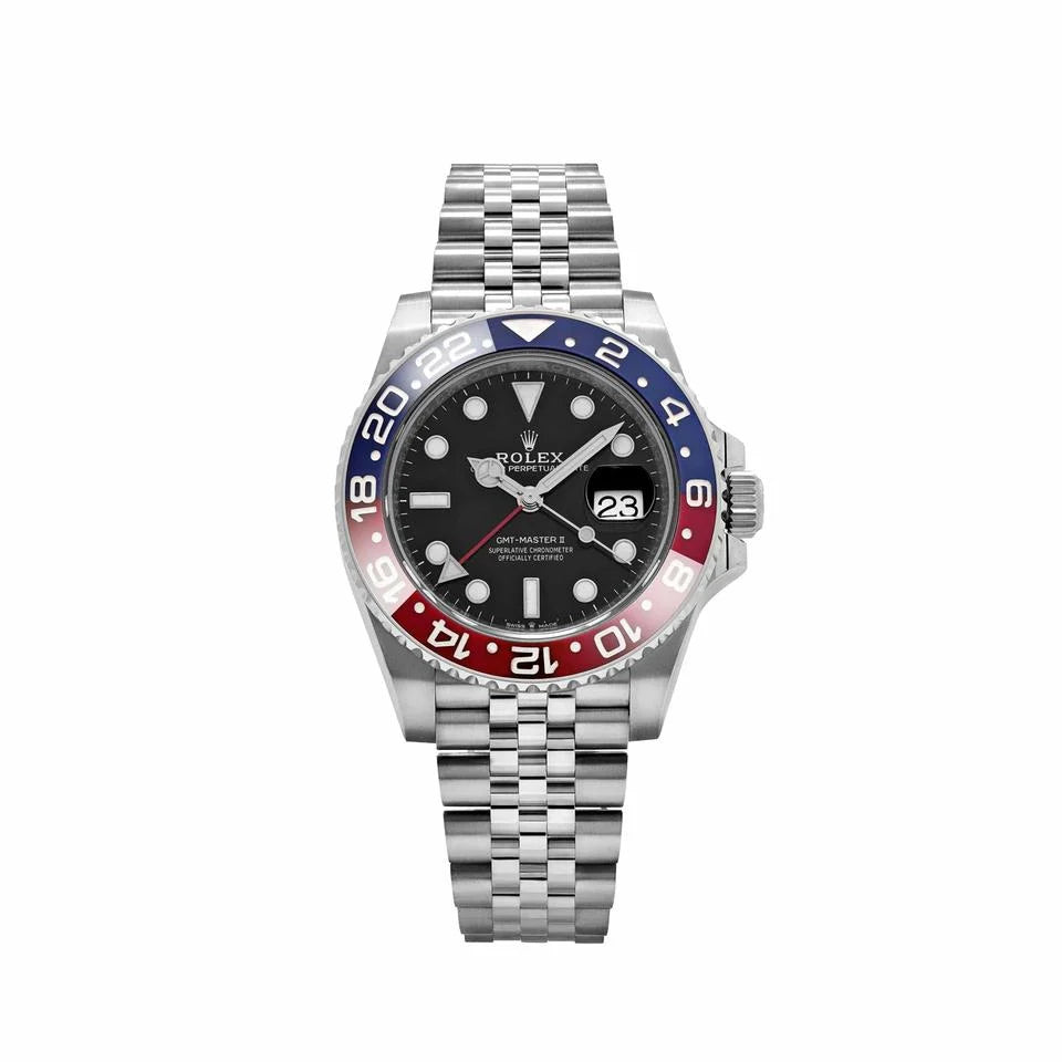 Rolex GMT-Master II Pepsi - lifestyle shot on man's wrist in white shirt