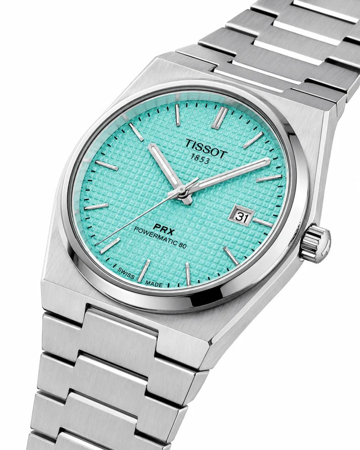 Tissot PRX Silver Tiffany Dial Quartz Watch